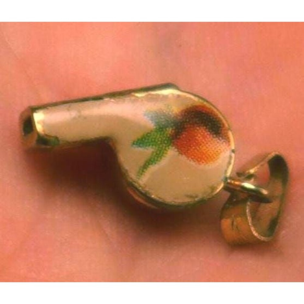 Vintage Enamel Whistle Charm Works
